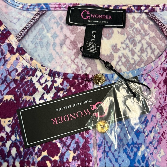 C.Wonder Christian Siriano Women’s Purple Hi-Low Printed Dress Size M - Picture 9 of 12